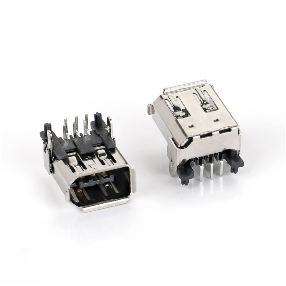 036R-4017 1394 6P female 90 degree plug board