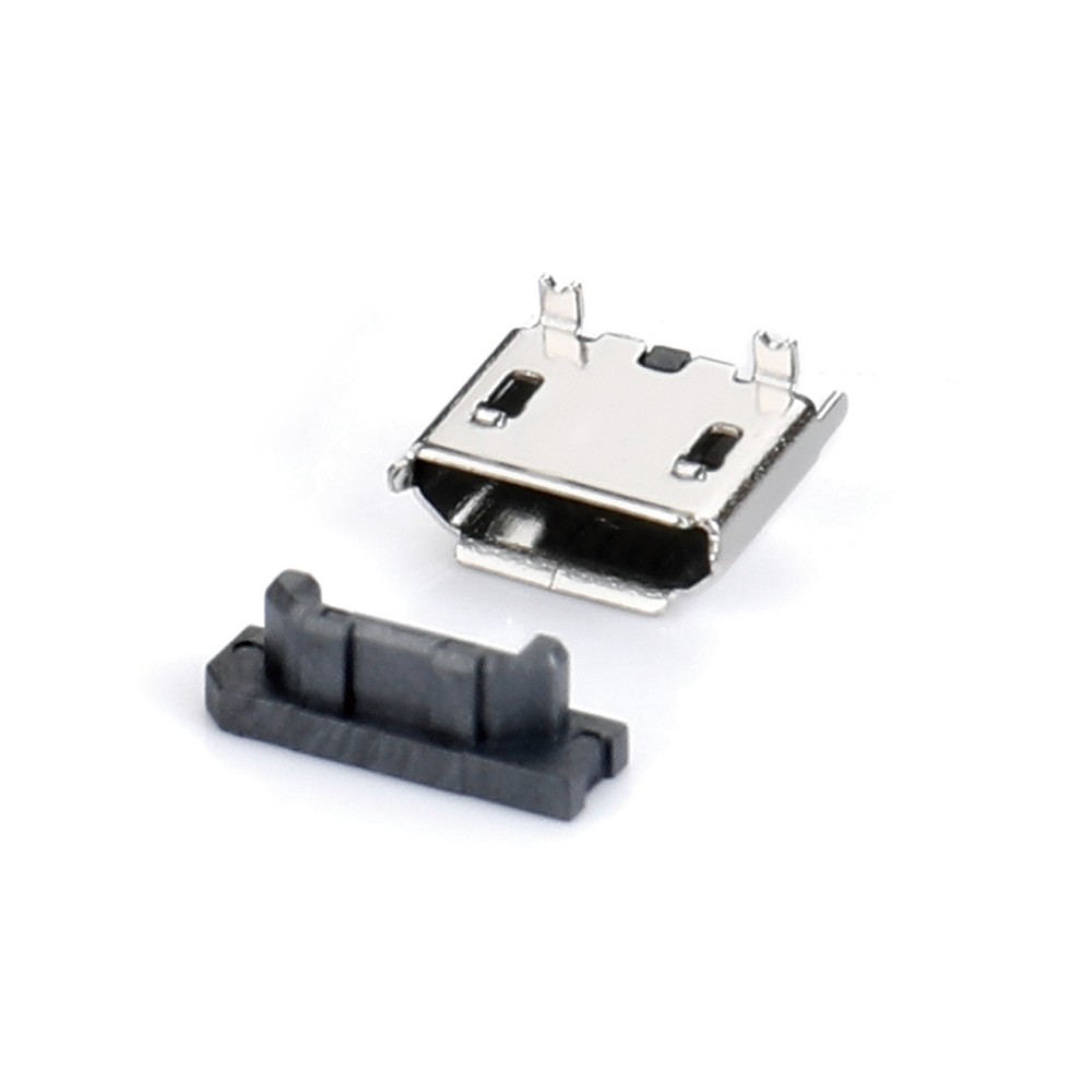 04BL-8140   Micro USB 5F B型 180度立贴 两插两贴 单铆合有卷边