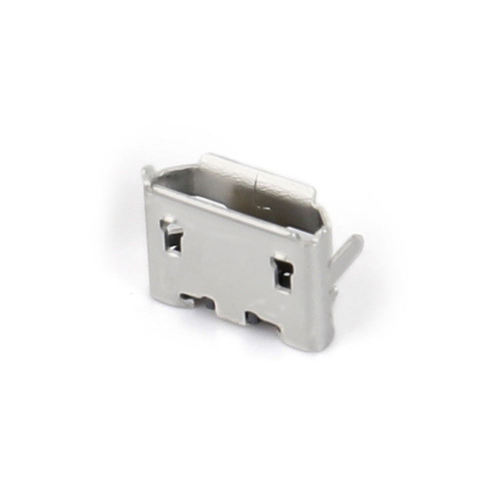 04BO-1804-0   Micro USB 5F SMT B型四脚插板牛角型7.2-4.85脚长1.20短针无柱有卷边