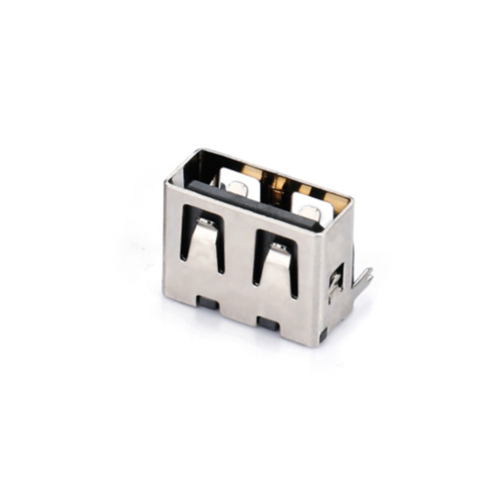 01AR-1529-N USB AF 90度DIP 短体10.0 后脚6.3鱼叉脚无卷边 大电流