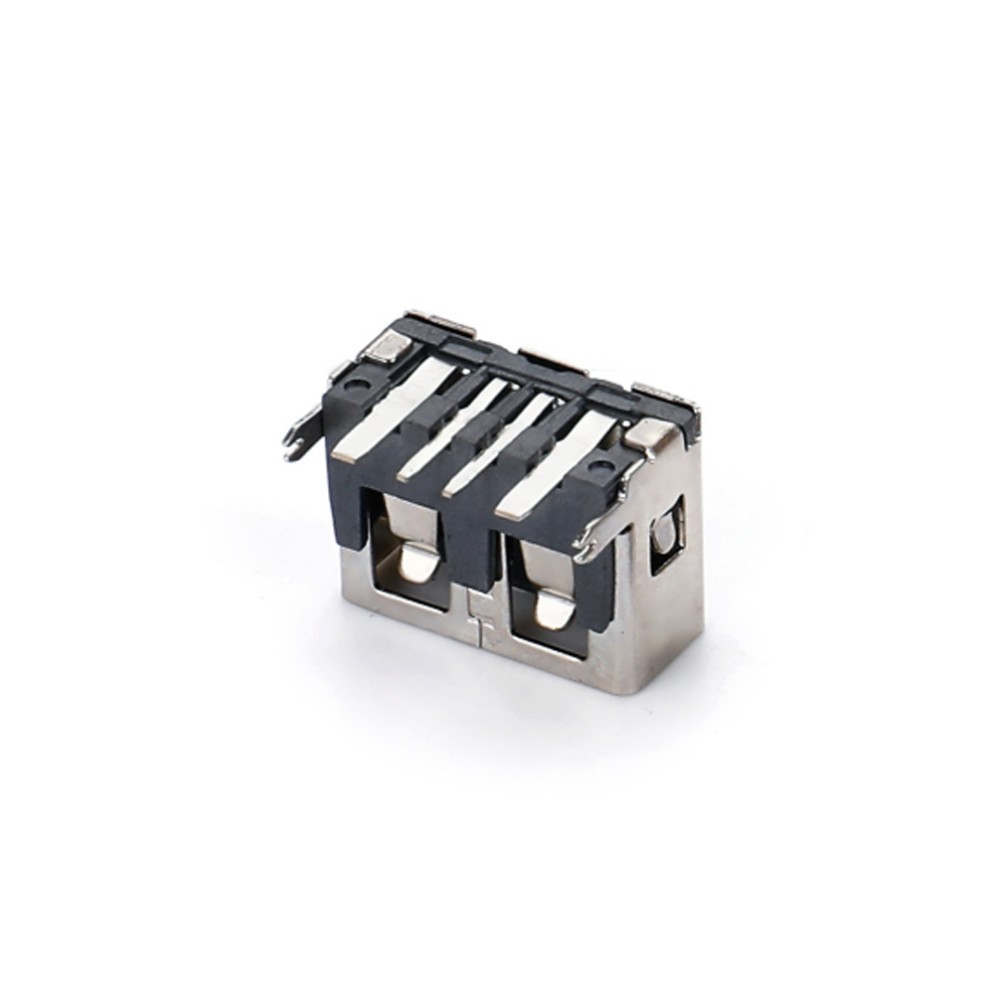 01AR-1529-N USB AF 90度DIP 短体10.0 后脚6.3鱼叉脚无卷边 大电流