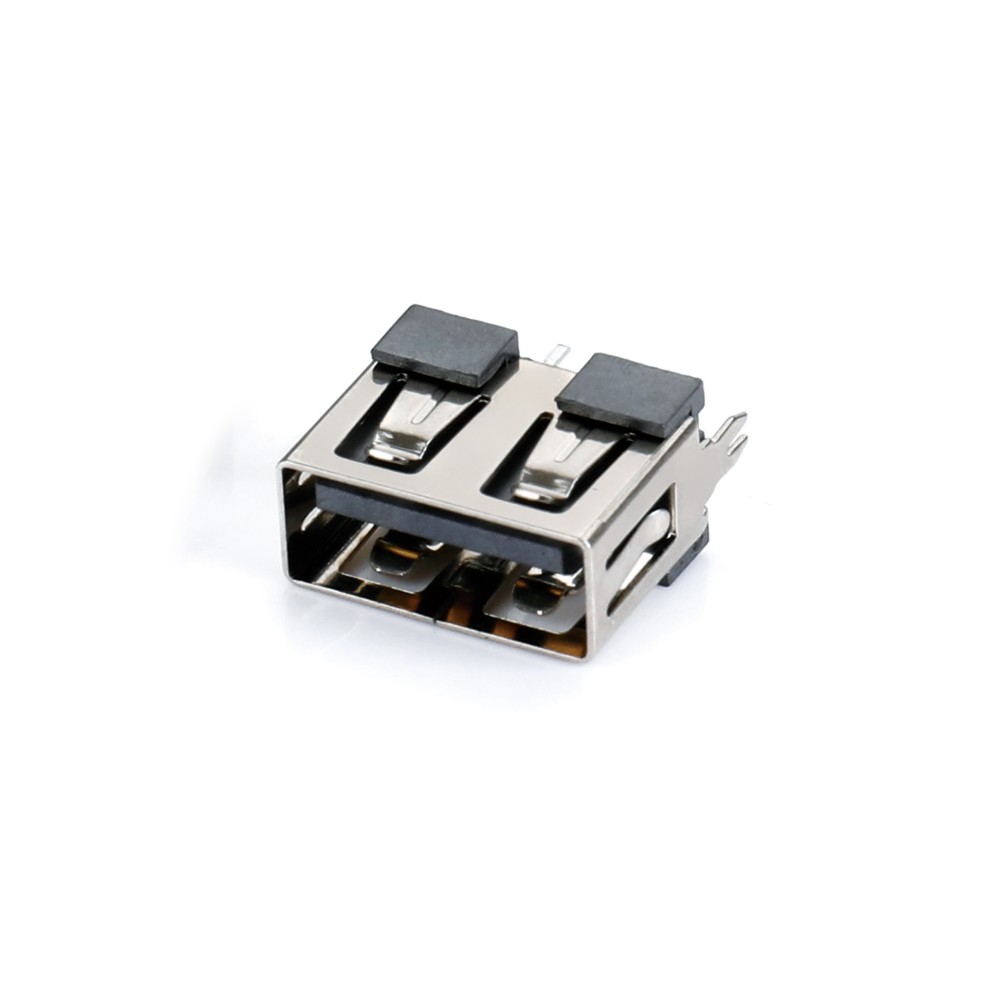 01ASS-1554-N USB AF 180度插板短体10.0鱼叉脚无卷边 大电流(3A)