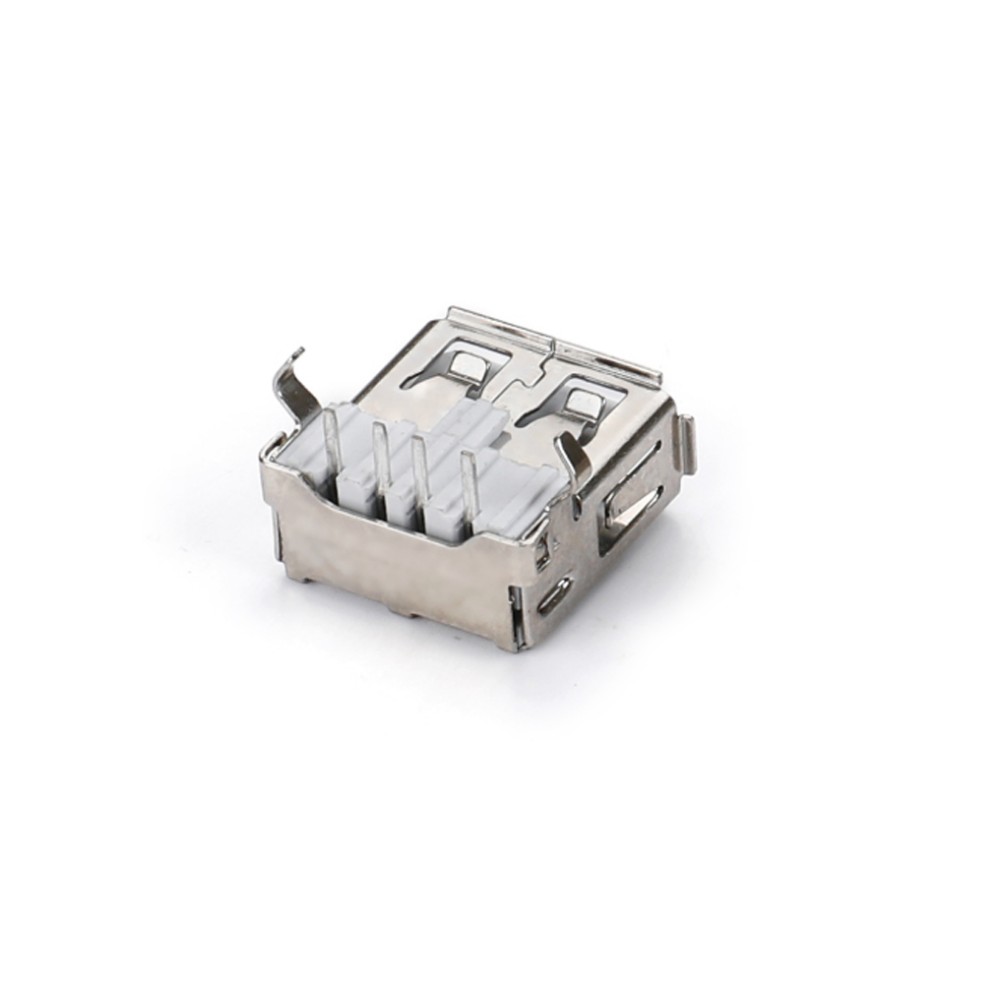 01AR-1524 USB AF 90-degree stamped bent foot with crimping (rubber core reversed)