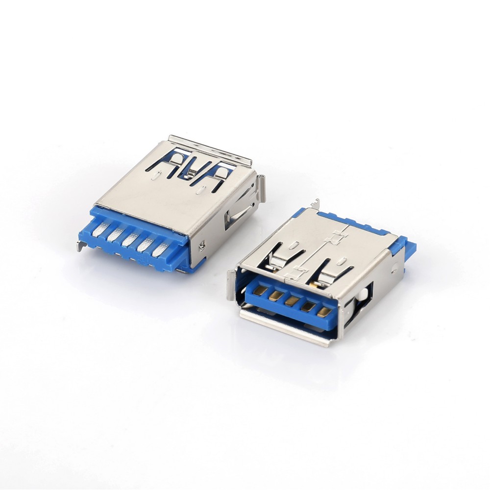 05AH-5206 USB3.0 AF 180度焊线A款有卷边无缺口 L18.65