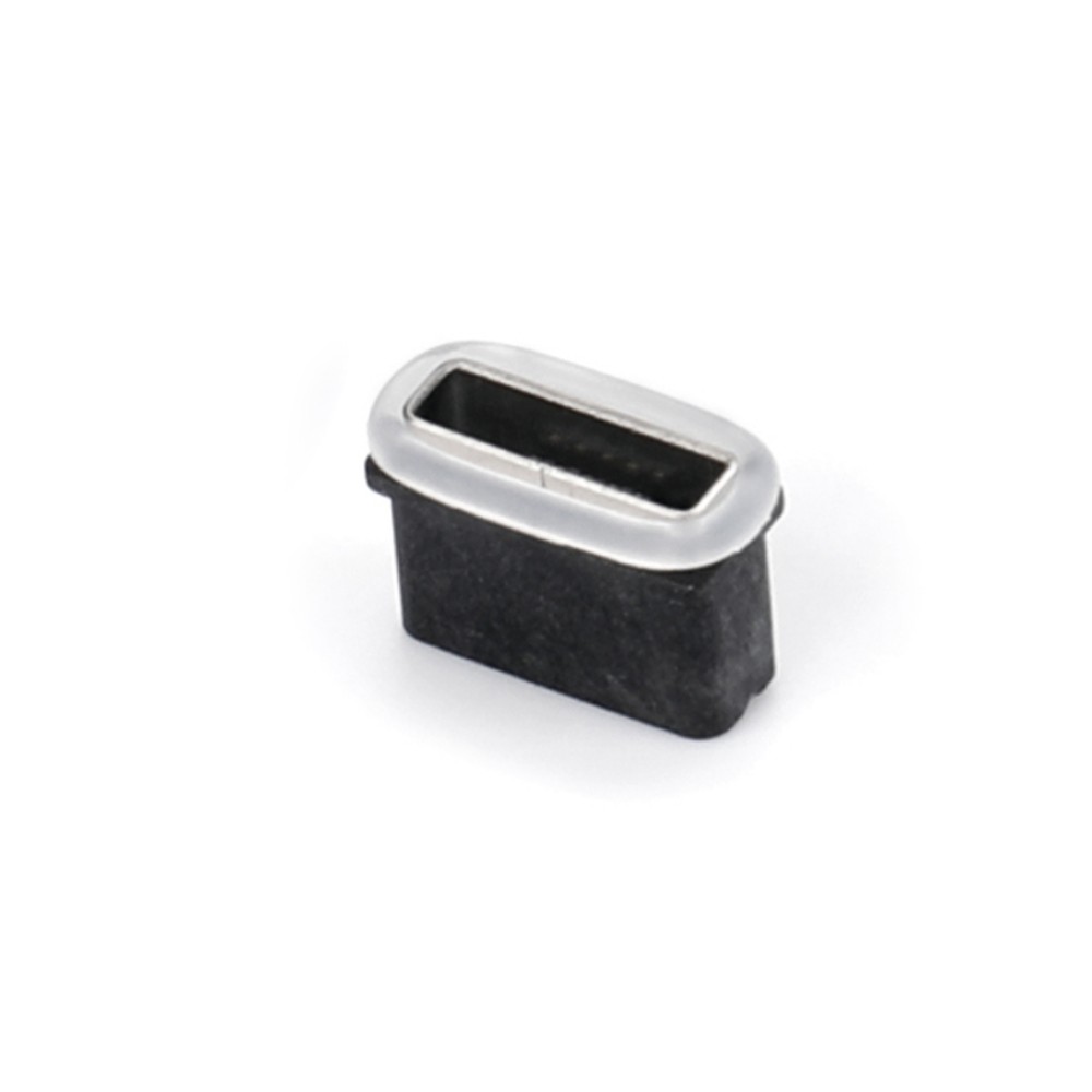 04OT-1606-WP   Micro USB  5F 板上SMT AB型 全贴 无耳有柱 胶芯反向 带防水圈 防水IP67