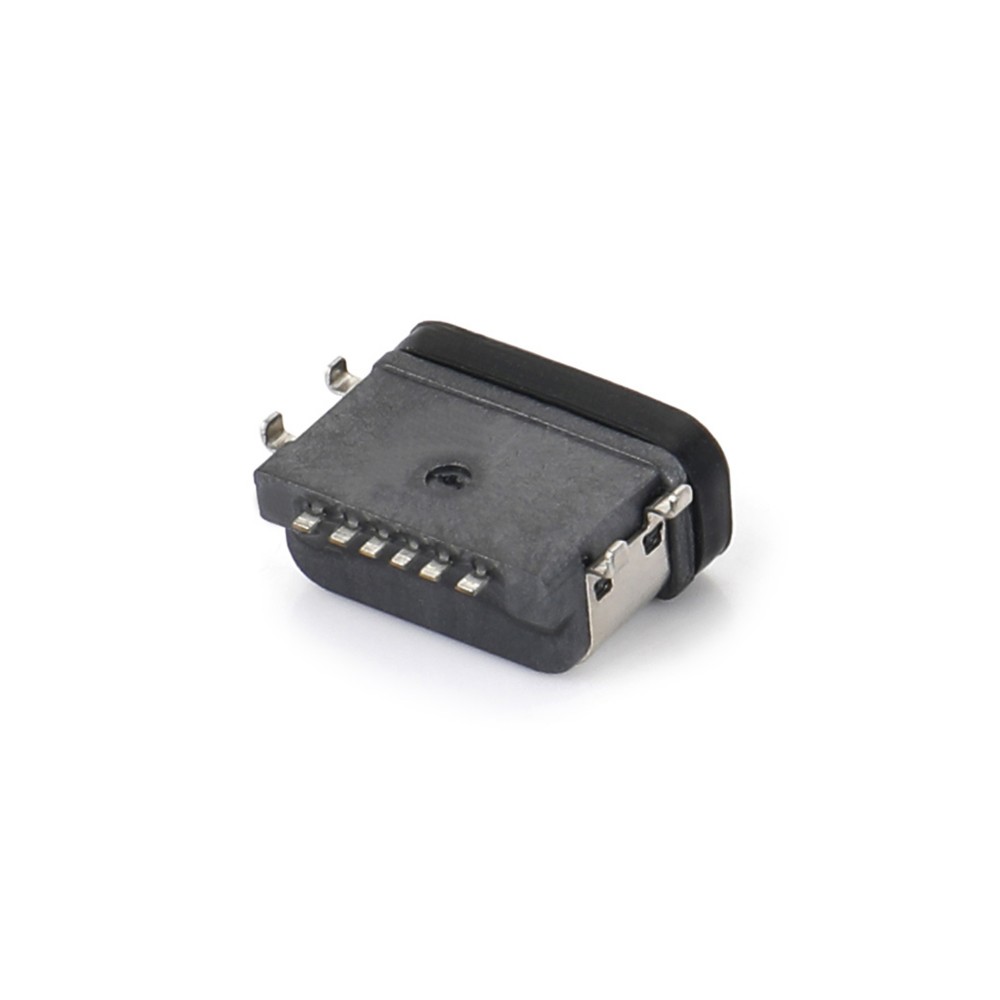 0706C-45A6-WP   TYPE CF 6P SMT 90度四脚沉板防水母座 L=8.20 沉板0.8 IPX7