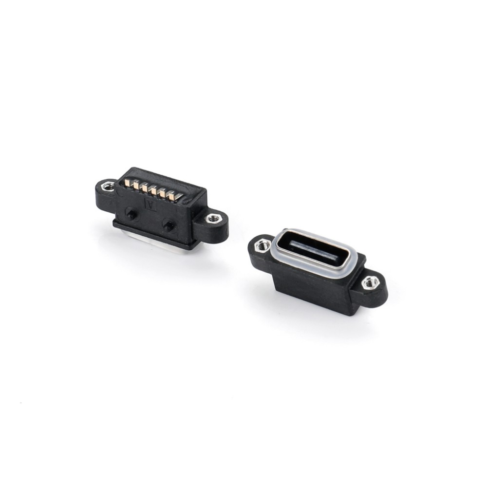 0706T-1630-WPM   TYPE CF 6P 板上SMT 带镙母有柱 带防水圈 防水IPX8