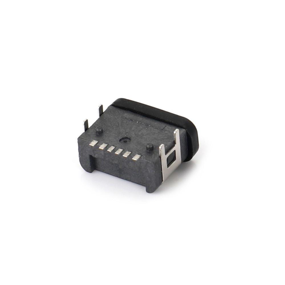 0706T-8229-WP   TYPE CF 6P SMT 90度四脚插板有柱全包A款防水款 脚长1.2 L=7.85 IPX6