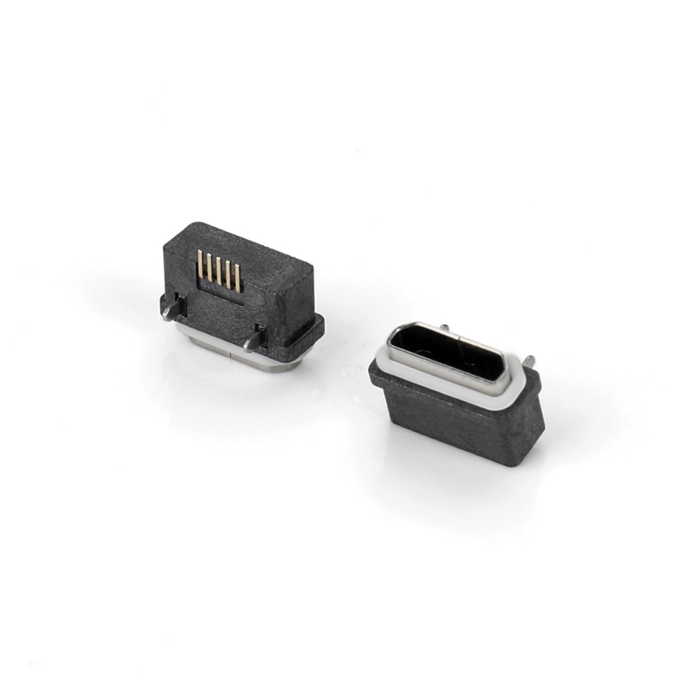04BO-0108-WP Micro USB 5F SMT B-type two leg 5.65 waterproof female base finished product (ASSY) IPX6
