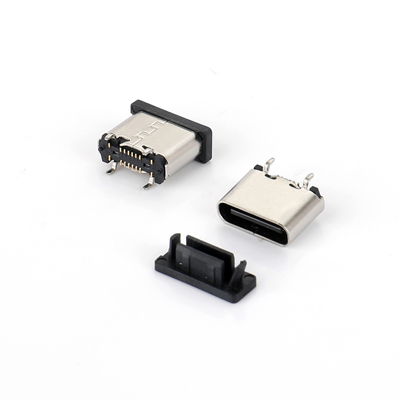 0716L-9231  TYPE CF 16P SMT 180度四脚插板立贴式H=6.4 脚长0.95