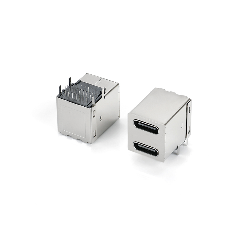 0716D-7406   TYPE CF 16P DIP双层90度四脚插板H=15.4