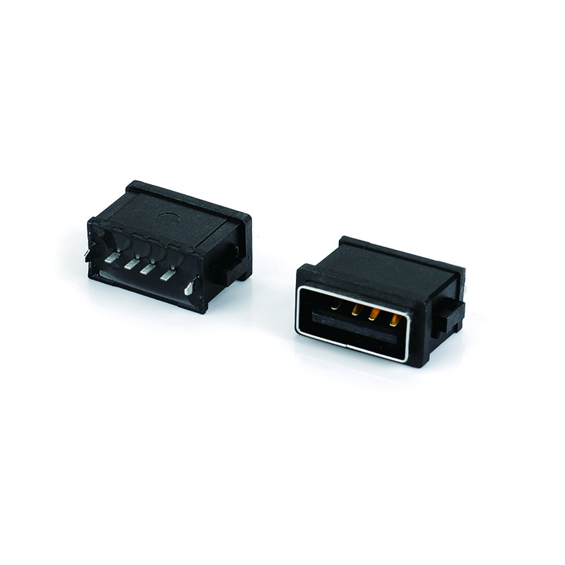 01AS-1621-WPF USB AF 180度 立式防水IPX8 配防水圈 两脚DIP