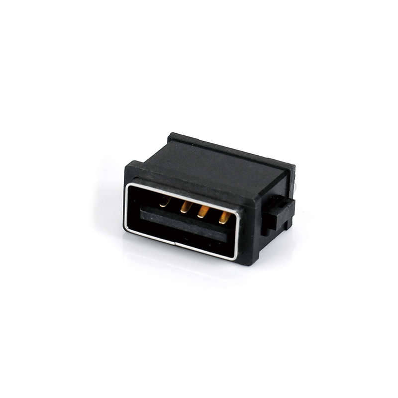 01AS-1621-WPF USB AF 180度 立式防水IPX8 配防水圈 两脚DIP