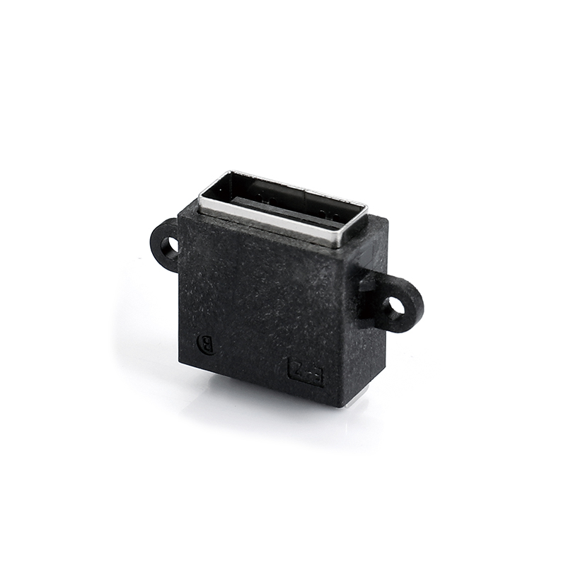 01AC-1629-WPF USB AF 反向沉板3.0 卧式防水IPX6 配防水圈(带铁壳脚)