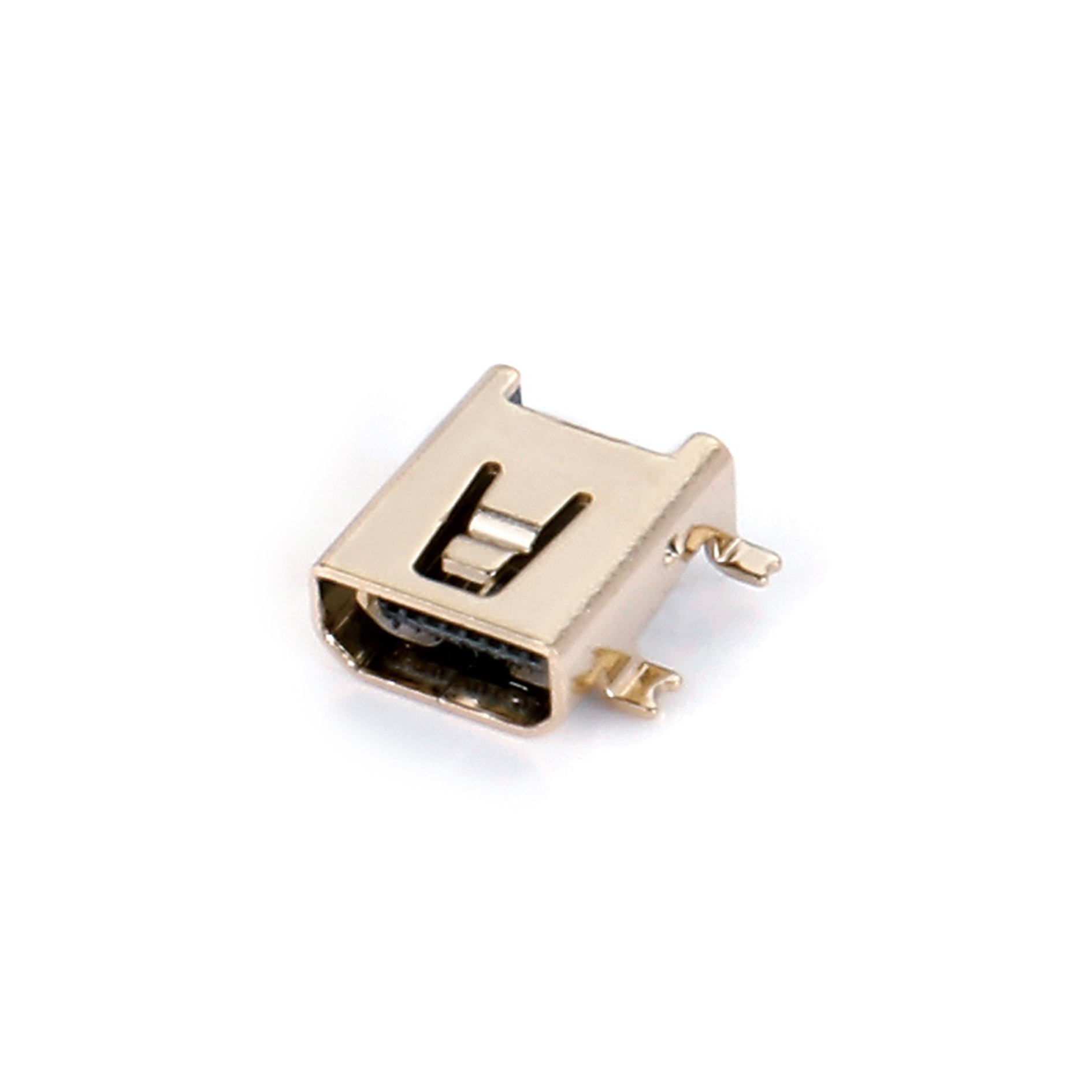 028T-0406 MINI USB 8F SMT all four pin fully attached column